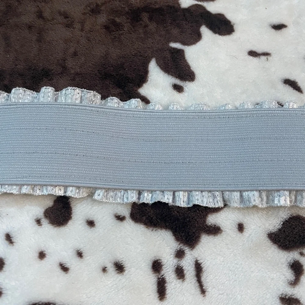 Silver Sequin ruffle elastic vintage 1x belt